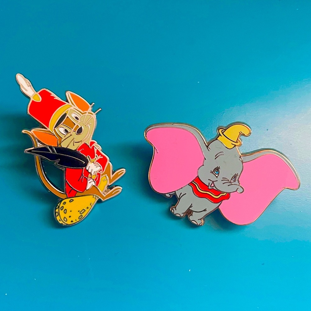 Disney Dumbo and Timothy Q Mouse Enamel Pins